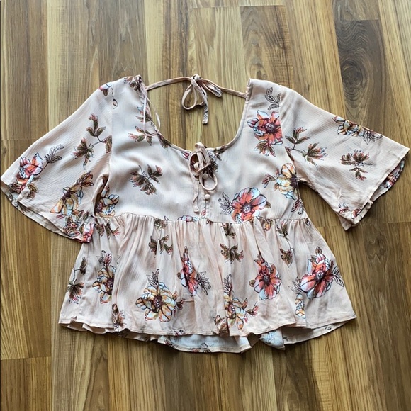 LF Seek the Label Pink Floral Blouse XS - Picture 6 of 7
